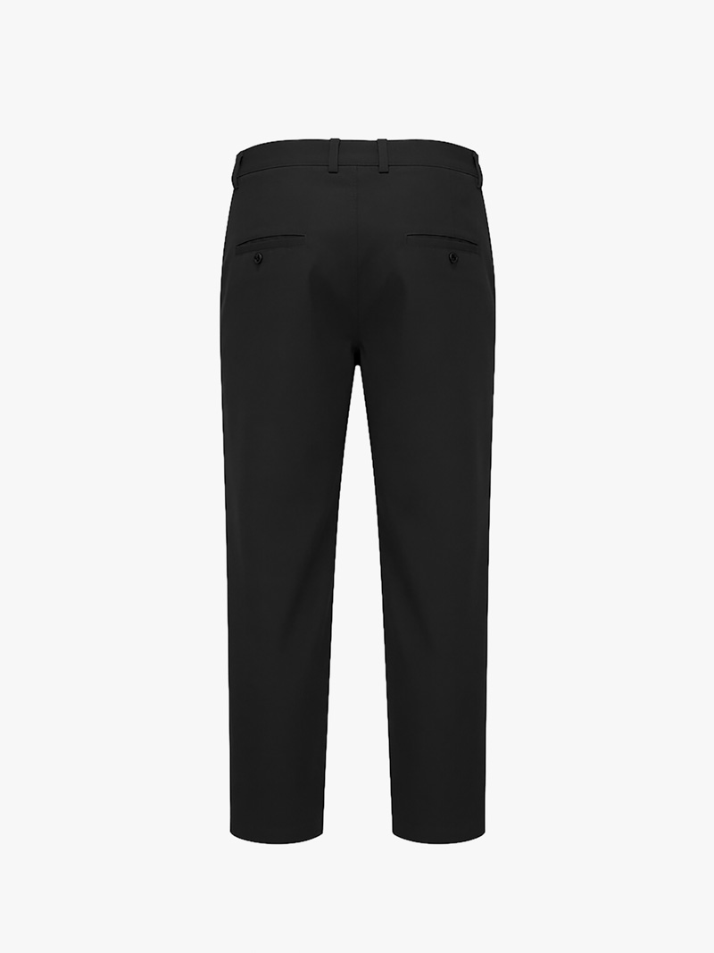 Quần Kaki Signature Stripe Trơn Form Regular QK036 Màu Đen