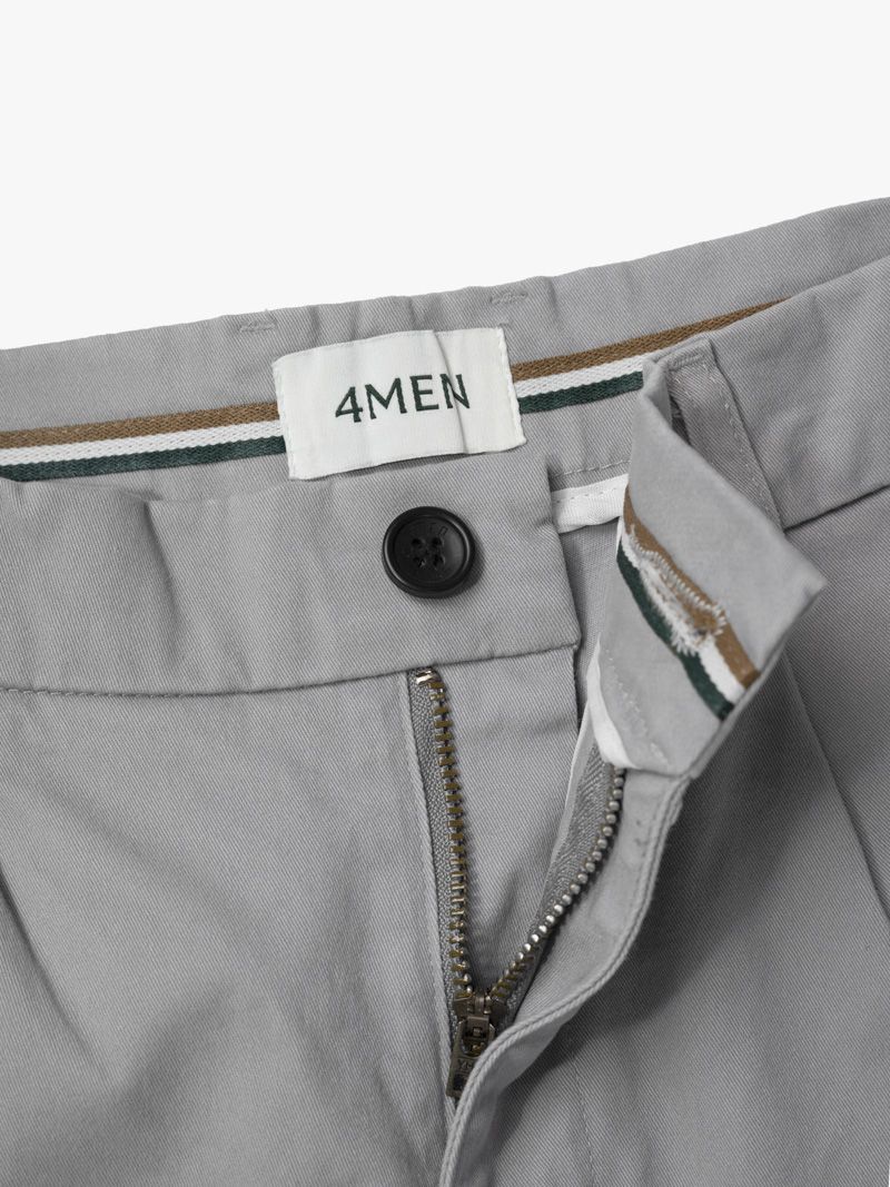 Quần Kaki Signature Stripe Trơn Form Regular QK036 Màu Xám
