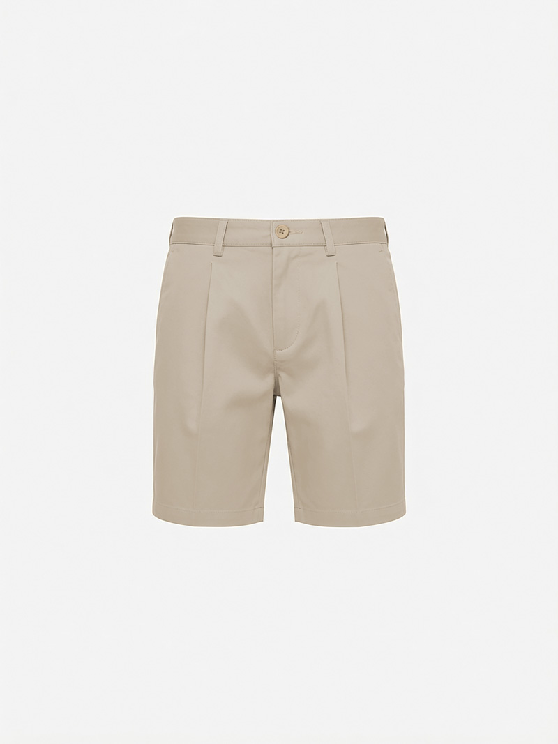 Quần Short Signature Stripe Form Straight QS088 Màu Be