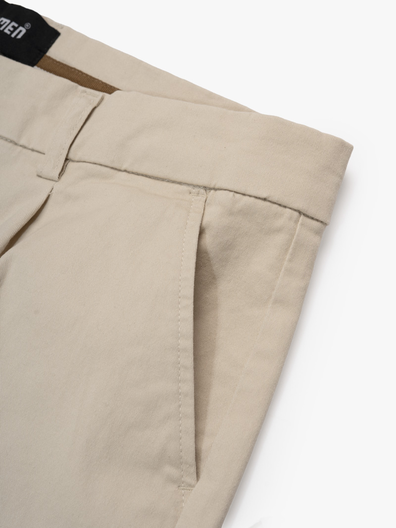 Quần Short Signature Stripe Form Straight QS088 Màu Be
