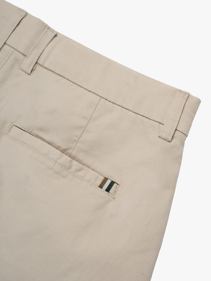 Quần Short Signature Stripe Form Straight QS088 Màu Be