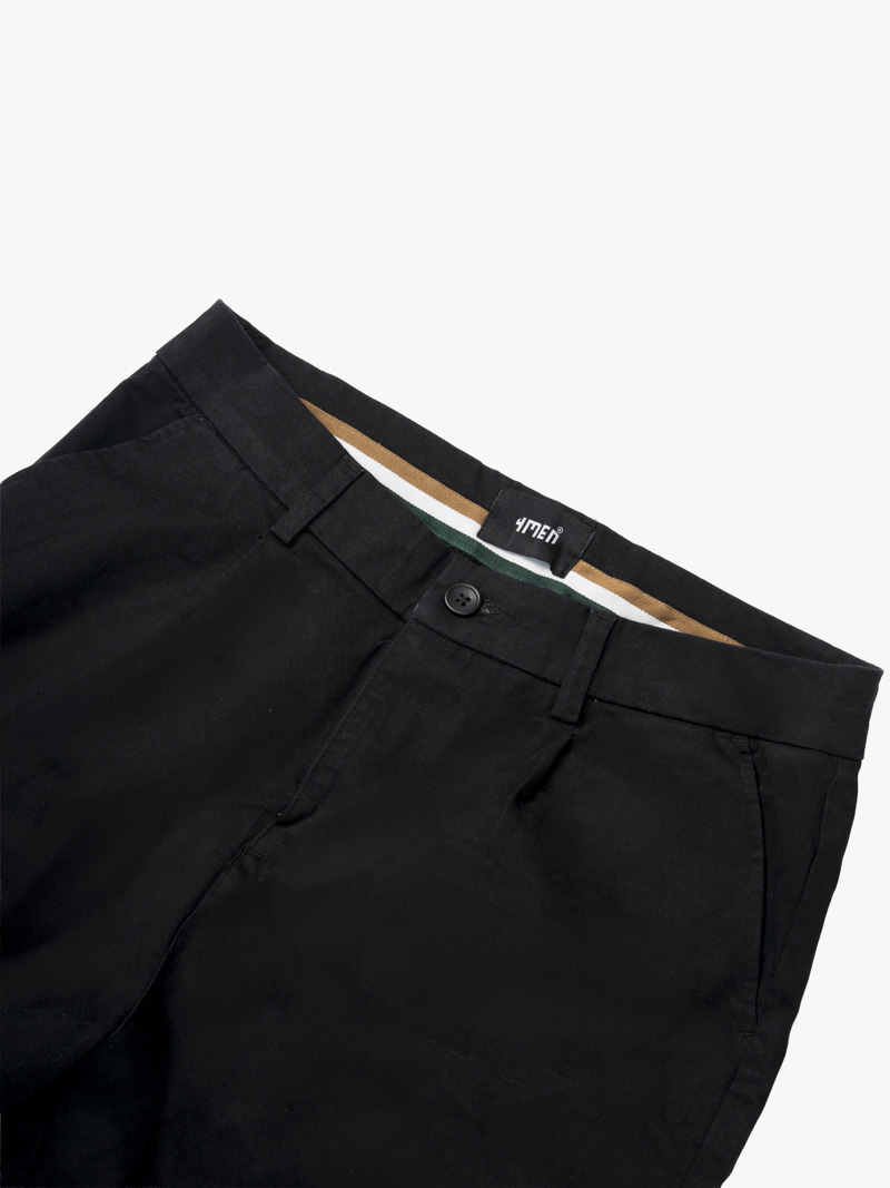 Quần Short Signature Stripe Form Straight QS088 Màu Đen