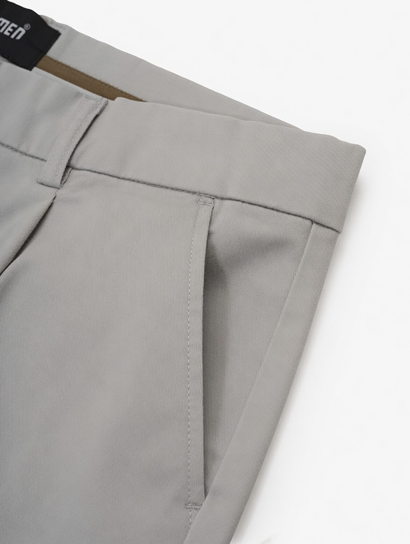Quần Short Signature Stripe Form Straight QS088 Màu Xám