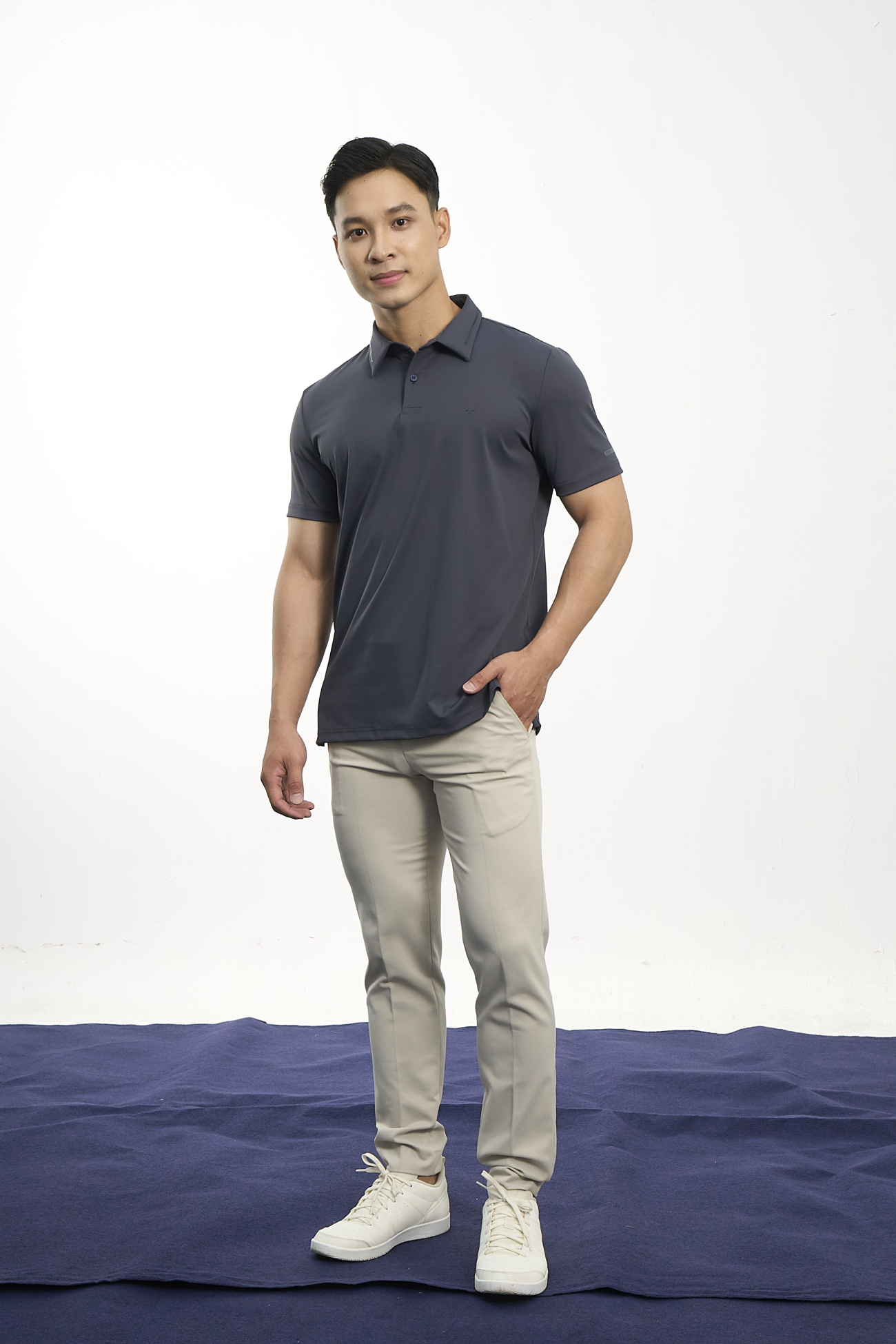 Quần Tây Trơn Form Slimfit QT050 Màu Kem