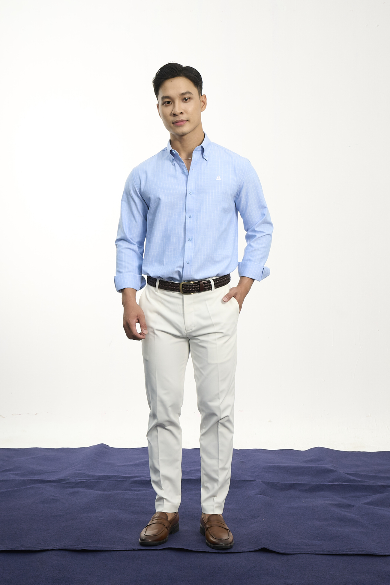Quần Tây Trơn Form Slimfit QT050 Màu Trắng