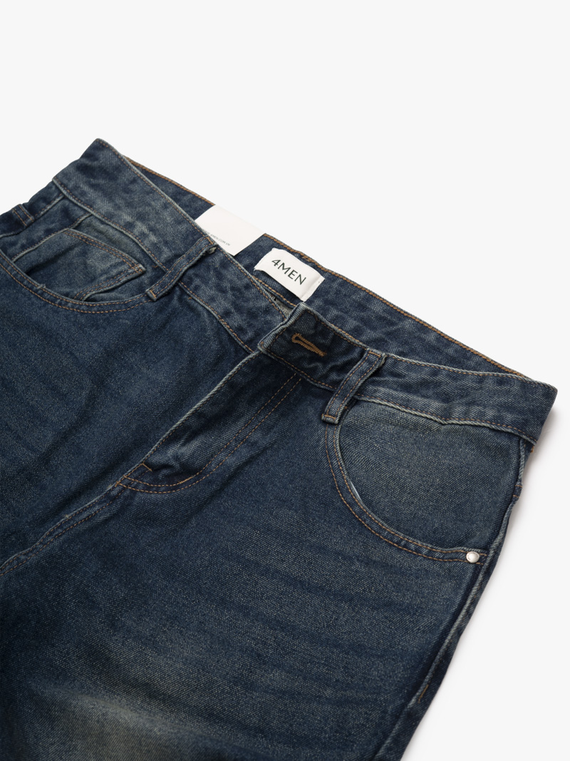 Quần Jean Trơn Túi Kiểu Form Straight QJ134 Màu Xanh