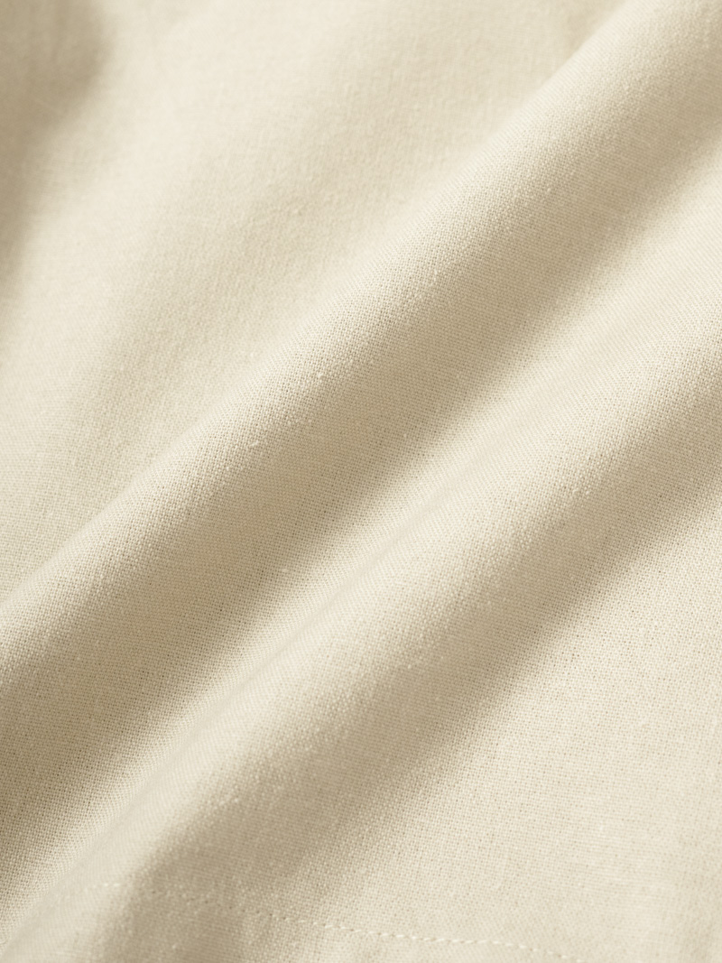Quần Short Linen Thêu Cánh Buồm Form Straight QS087 Màu Be
