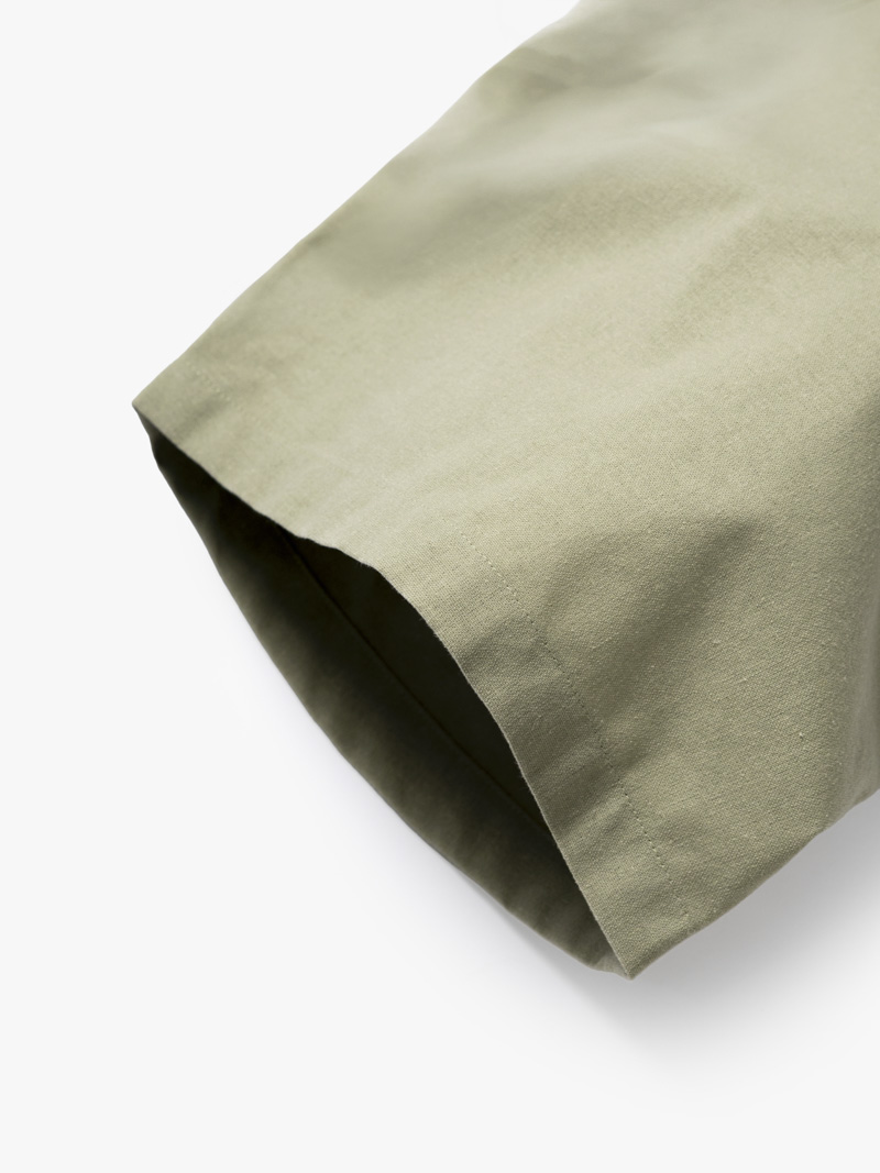 Quần Short Linen Thêu Cánh Buồm Form Straight QS087 Màu Rêu Nhạt