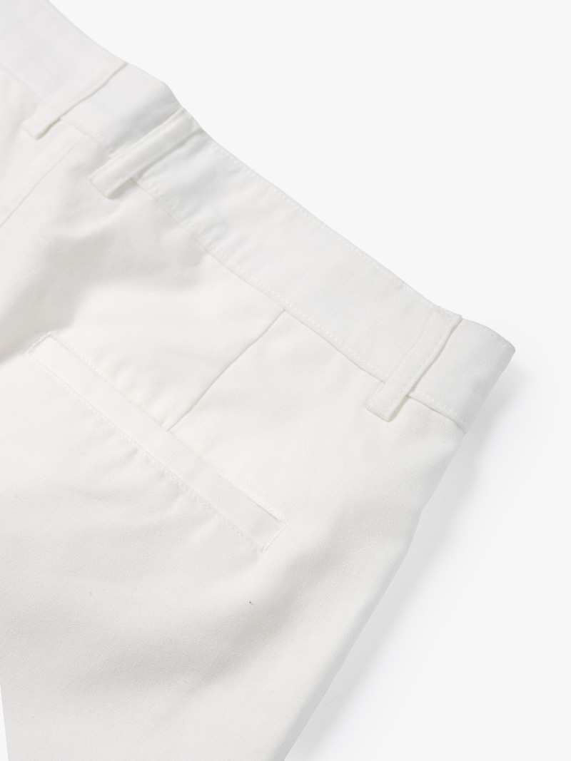 Quần Short Linen Thêu Cánh Buồm Form Straight QS087 Màu Trắng