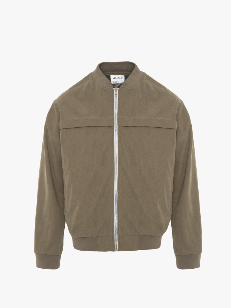 Áo Khoác Bomber Form Relax AK084 Màu Nâu Xám