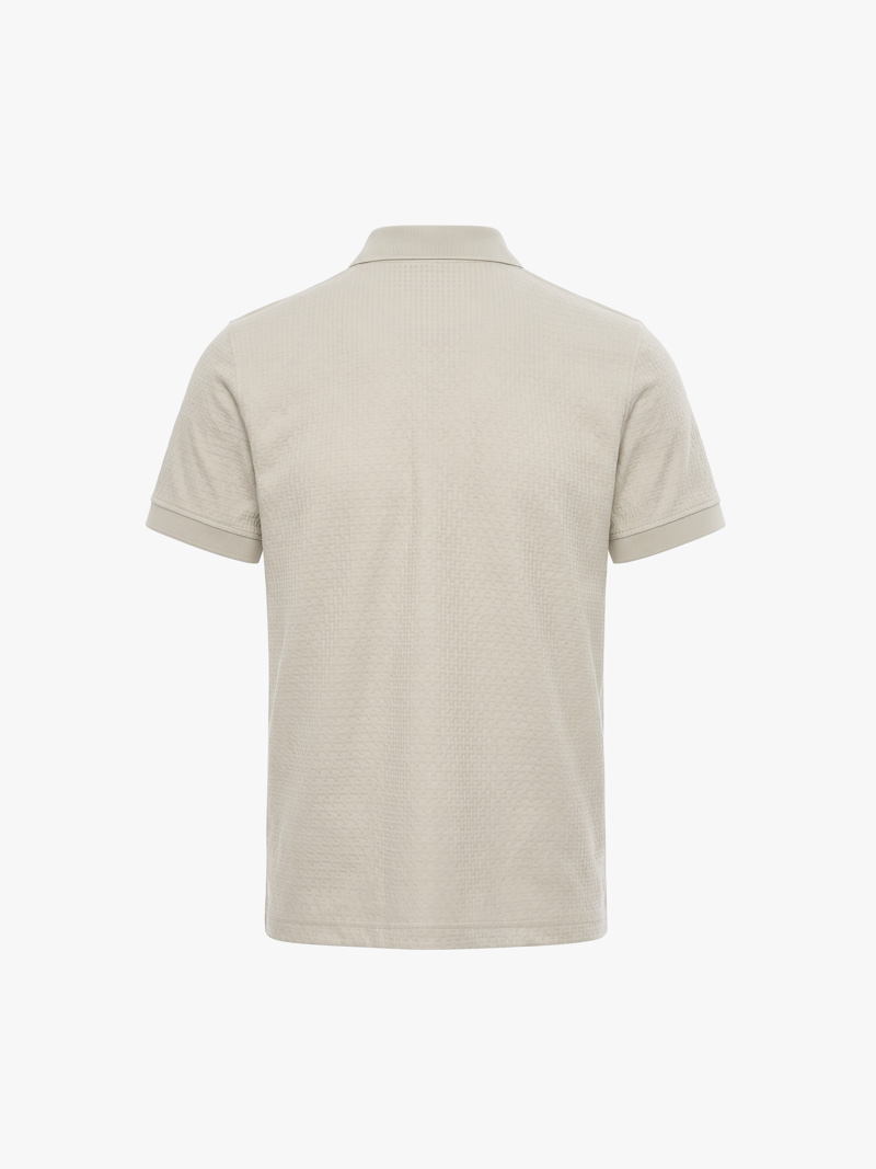 Áo Polo Jacquard Texture Nẹp Dấu Khuy Form Modern PO197 Màu Nâu Xám