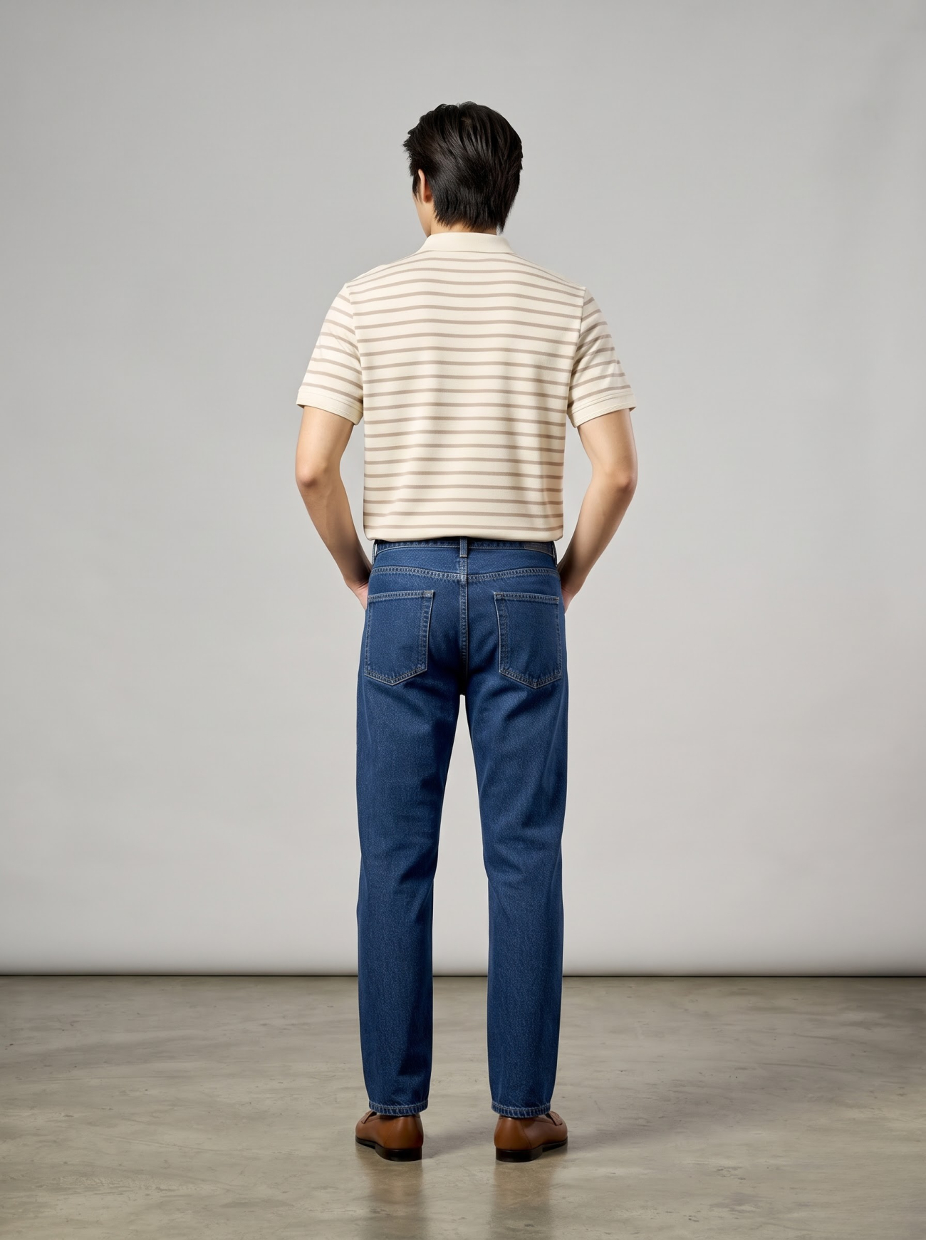 Áo Polo Sọc Ngang Form Regular PO191 Sọc Be
