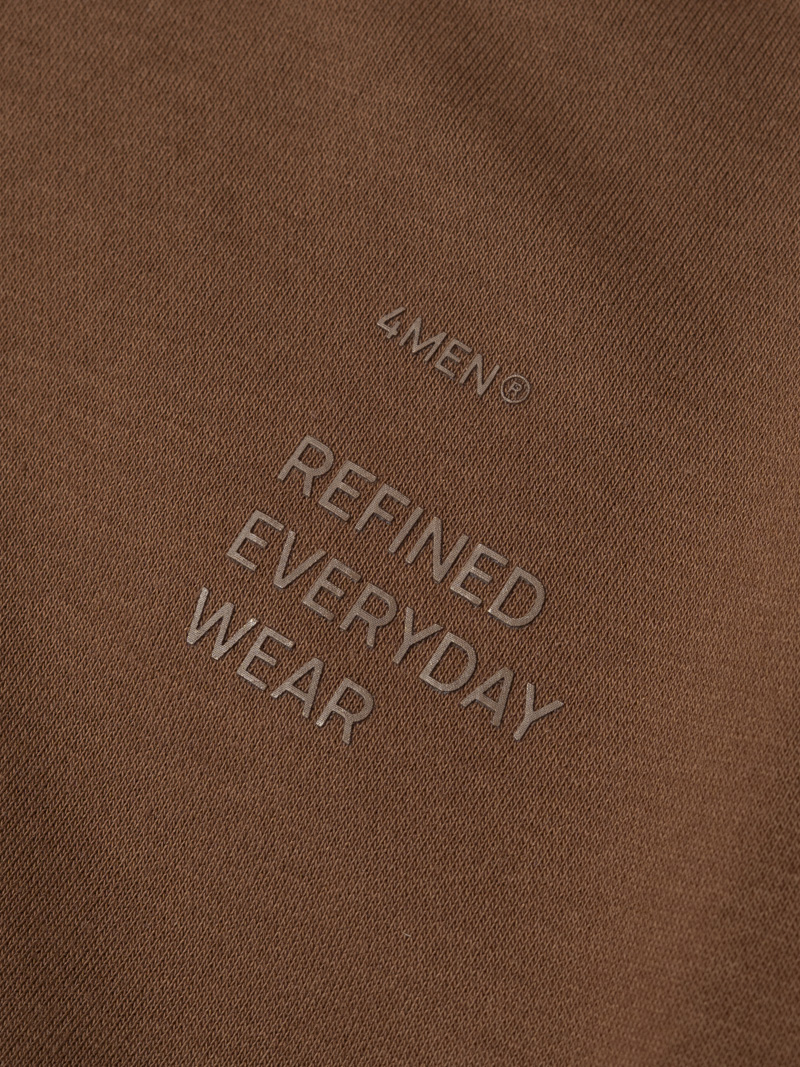 Áo Sweatshirt Chân Cua In Chữ Form Regular AS007 Màu Nâu