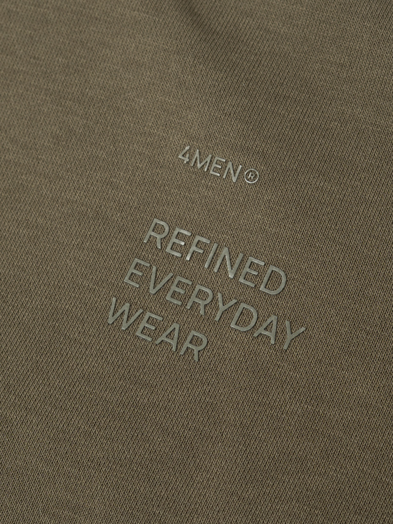 Áo Sweatshirt Chân Cua In Chữ Form Regular AS007 Màu Rêu