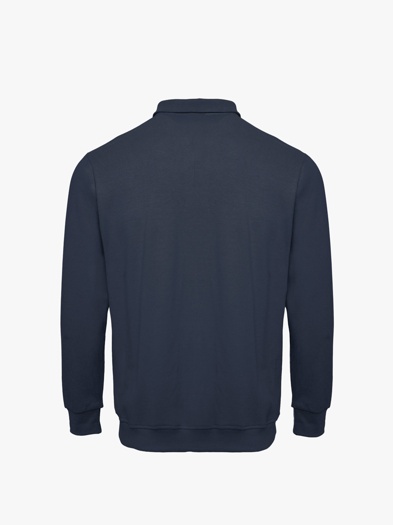 Áo Sweatshirt Trơn Dây Kéo Form Regular AS006 Màu Xanh Đen
