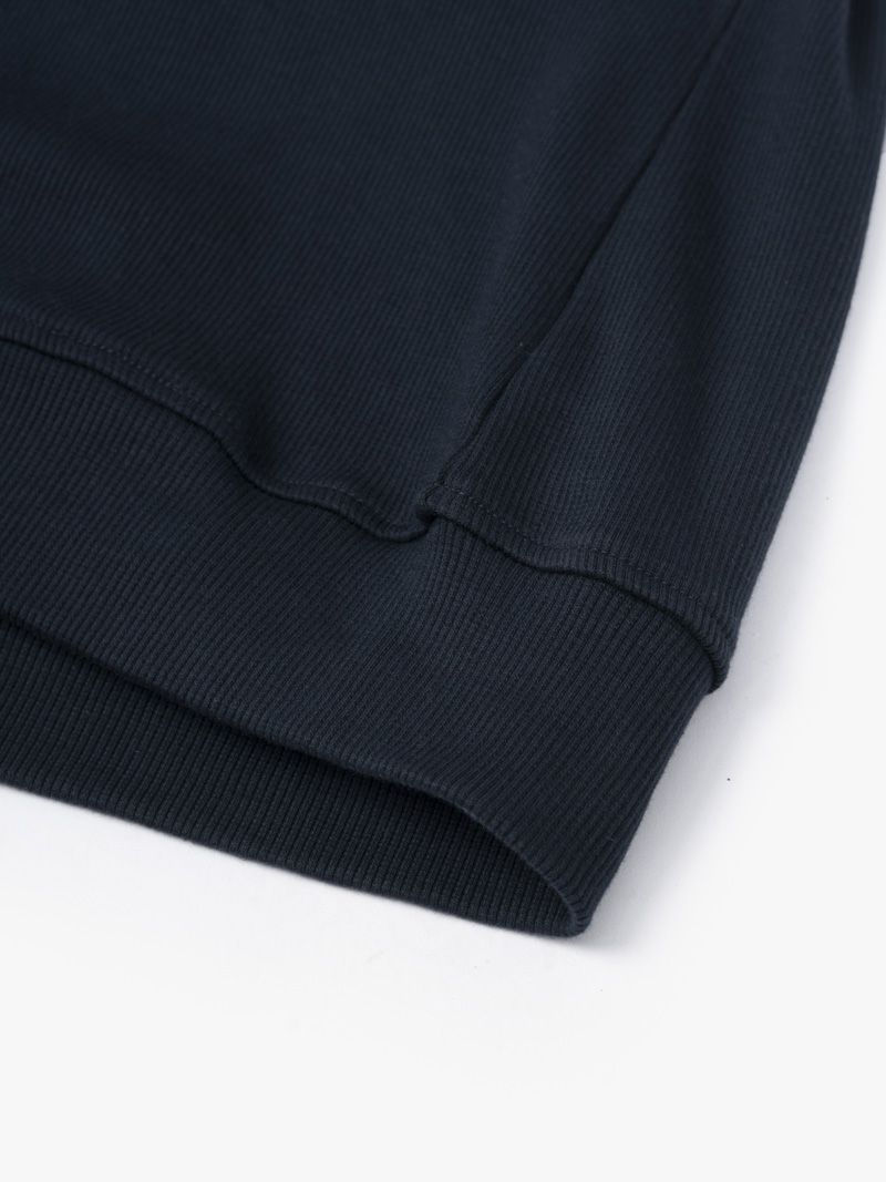 Áo Sweatshirt Trơn Dây Kéo Form Regular AS006 Màu Xanh Đen