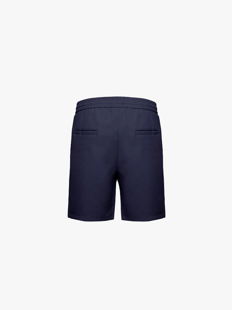Quần Short Linen Trơn Form Straight QS085 Màu Xanh Đen