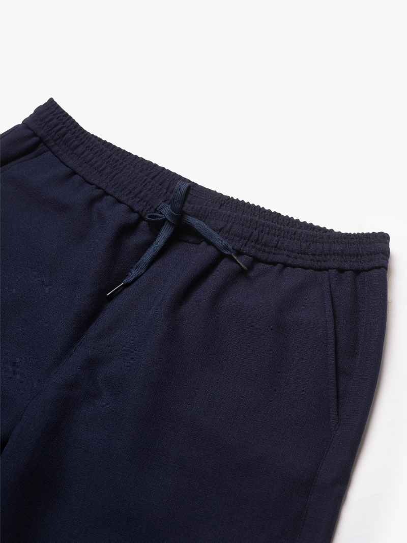 Quần Short Linen Trơn Form Straight QS085 Màu Xanh Đen
