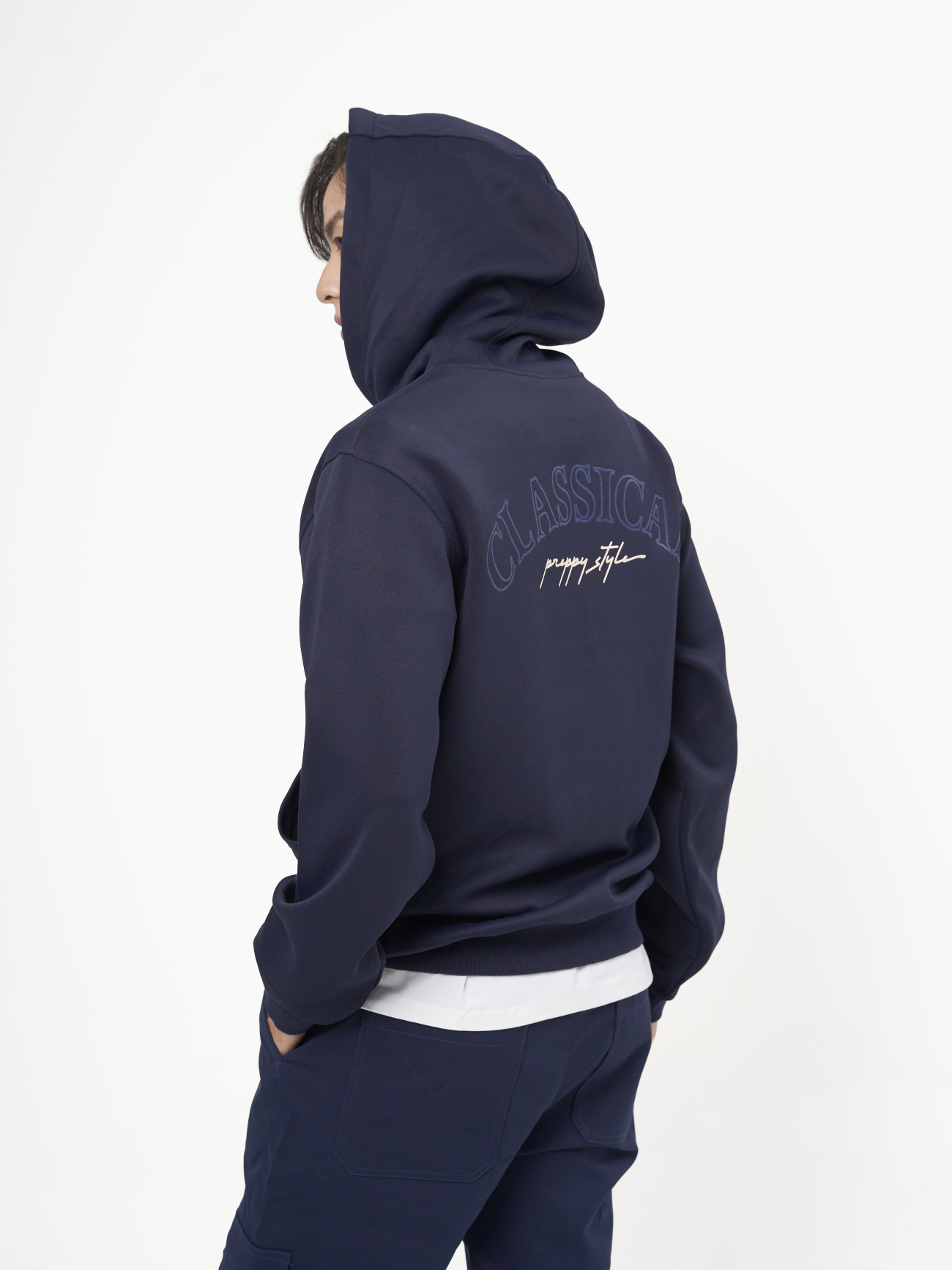 Áo Hoodie In Classical Form Regular AH005 Màu Xanh Đen