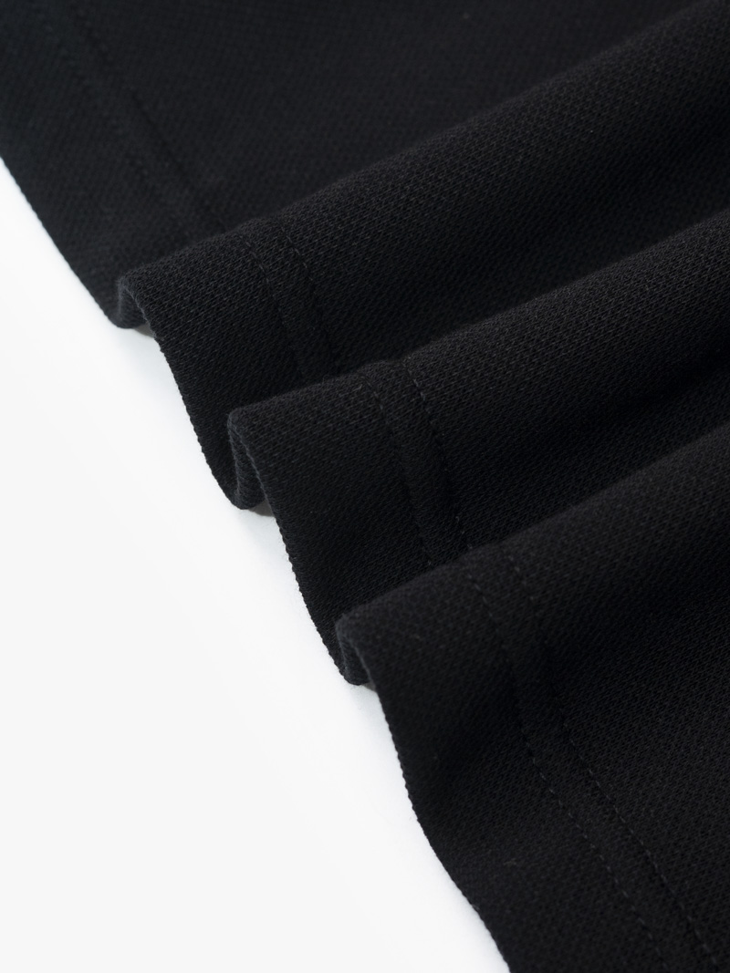 Áo Polo Double Face Trụ Dây Kéo Bo Kiểu Form Regular PO198 Màu Đen