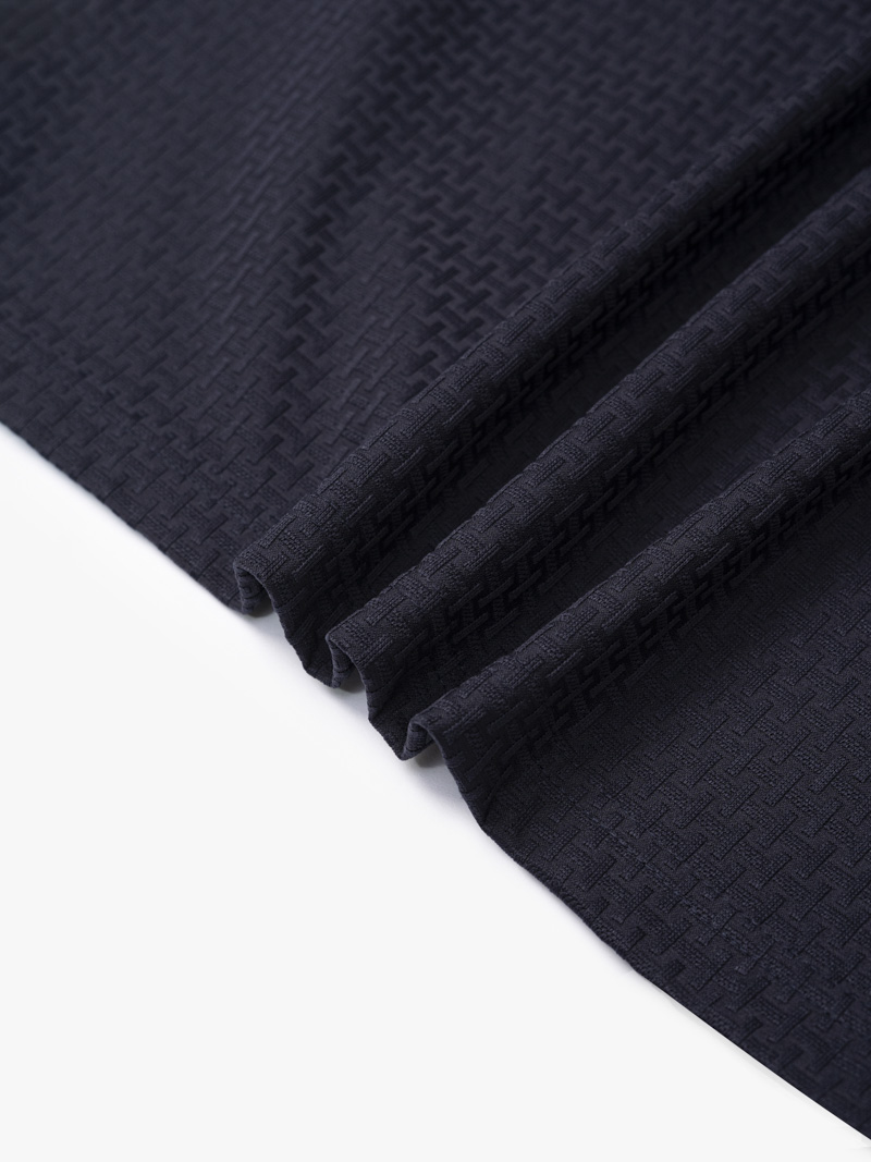 Áo Polo Jacquard Texture Nẹp Dấu Khuy Form Modern PO197 Màu Xanh Đen
