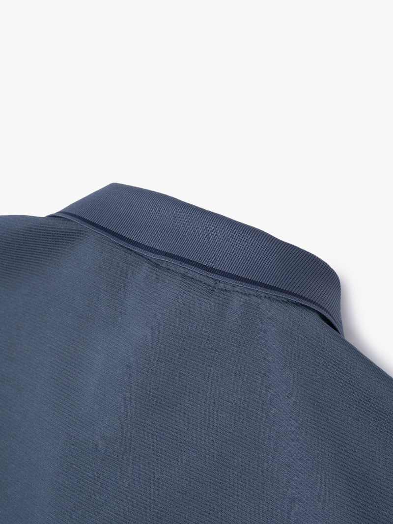 Áo Polo Ottoman Texture Nẹp Liền Form Regular PO196 Màu Xanh Đen