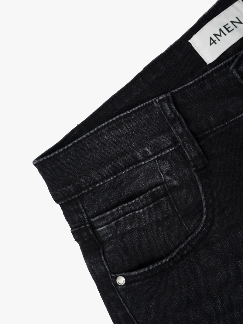 Quần Jean Trơn Túi Kiểu Form Regular QJ135 Màu Xám Đậm