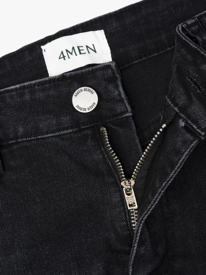Quần Jean Trơn Túi Kiểu Form Regular QJ135 Màu Xám Đậm