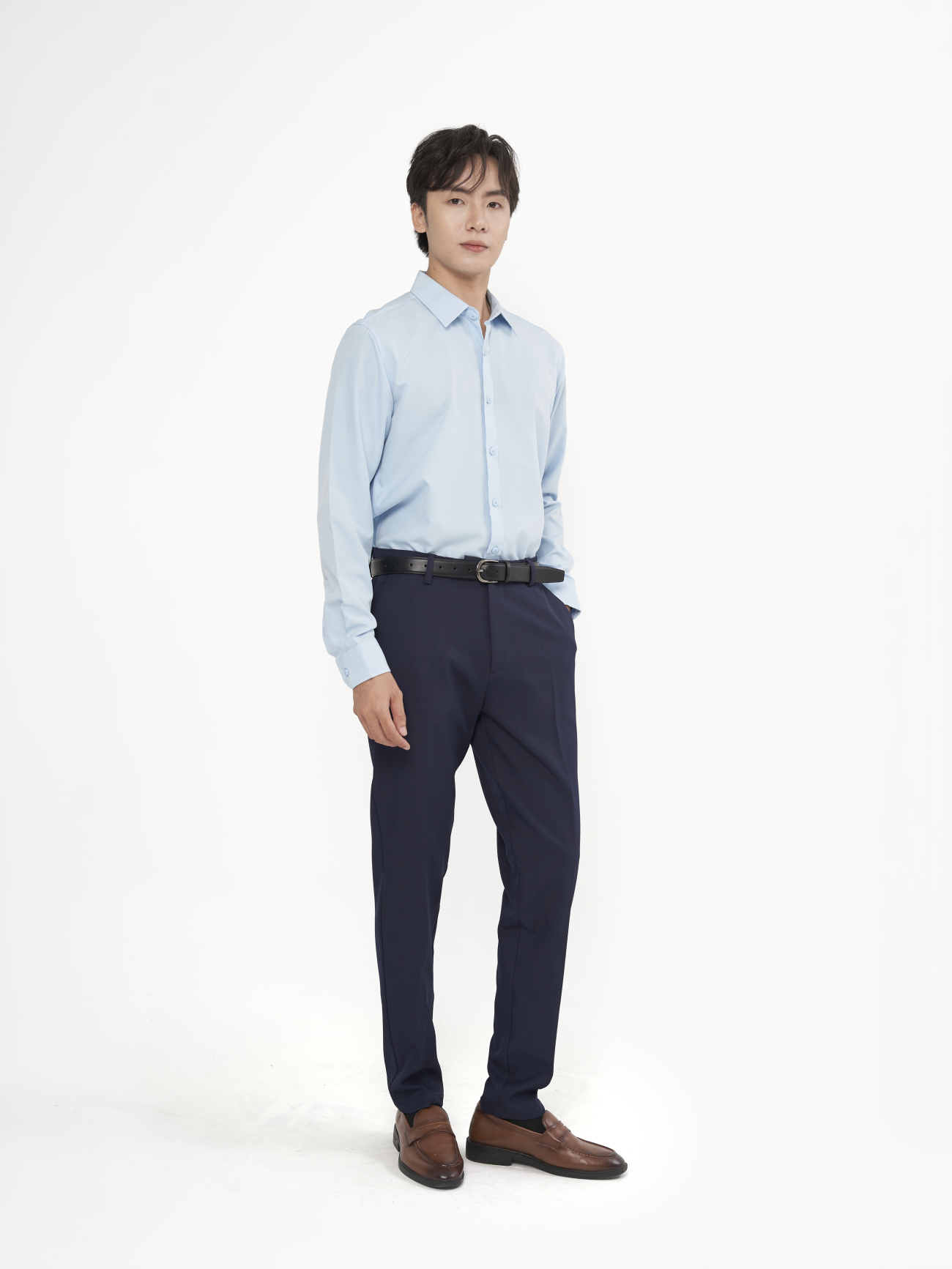 Quần Tây Trơn Form Slimfit QT058 Màu Xanh Đen
