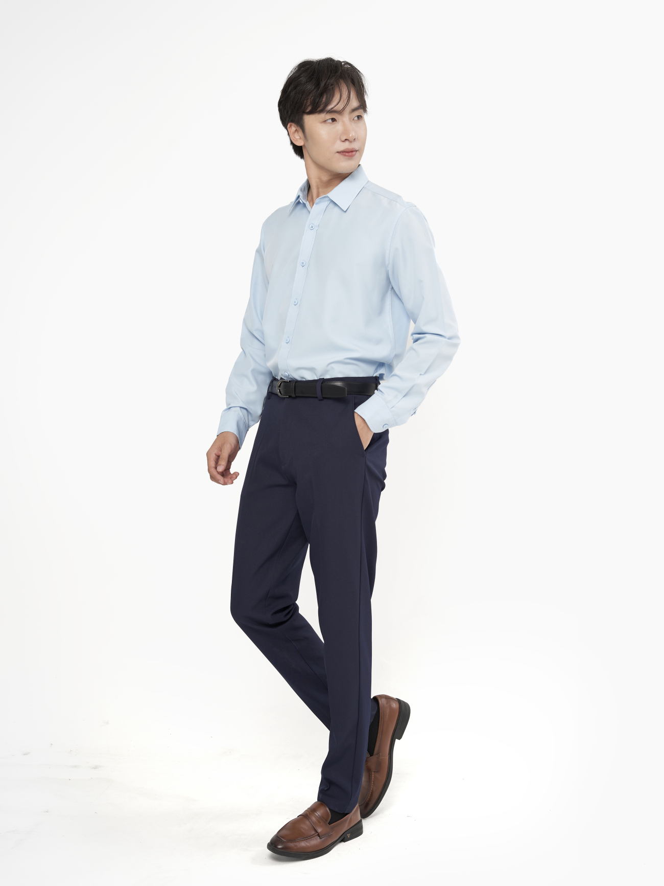 Quần Tây Trơn Form Slimfit QT058 Màu Xanh Đen