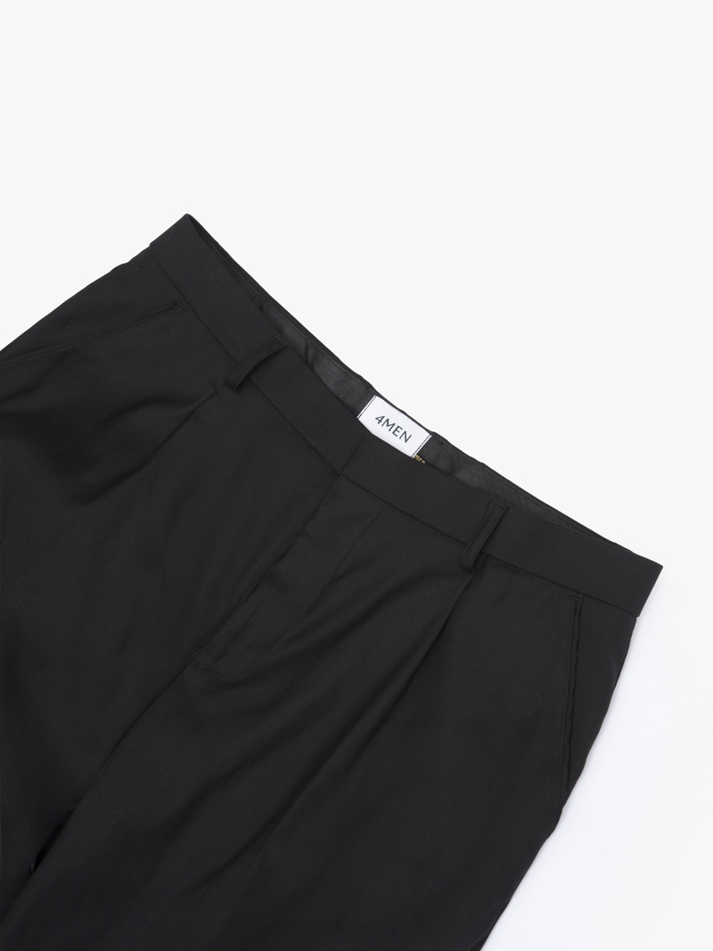 Quần Tây Trơn Xếp Ly Form Straight QT075 Màu Đen