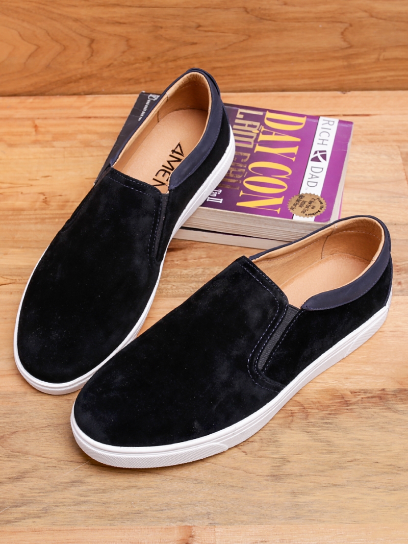Giày Lười Nam Hàng Hiệu, Giày Da Nam Penny Loafer Màu đen F021140 - Giày Da  Nam FTT Leather
