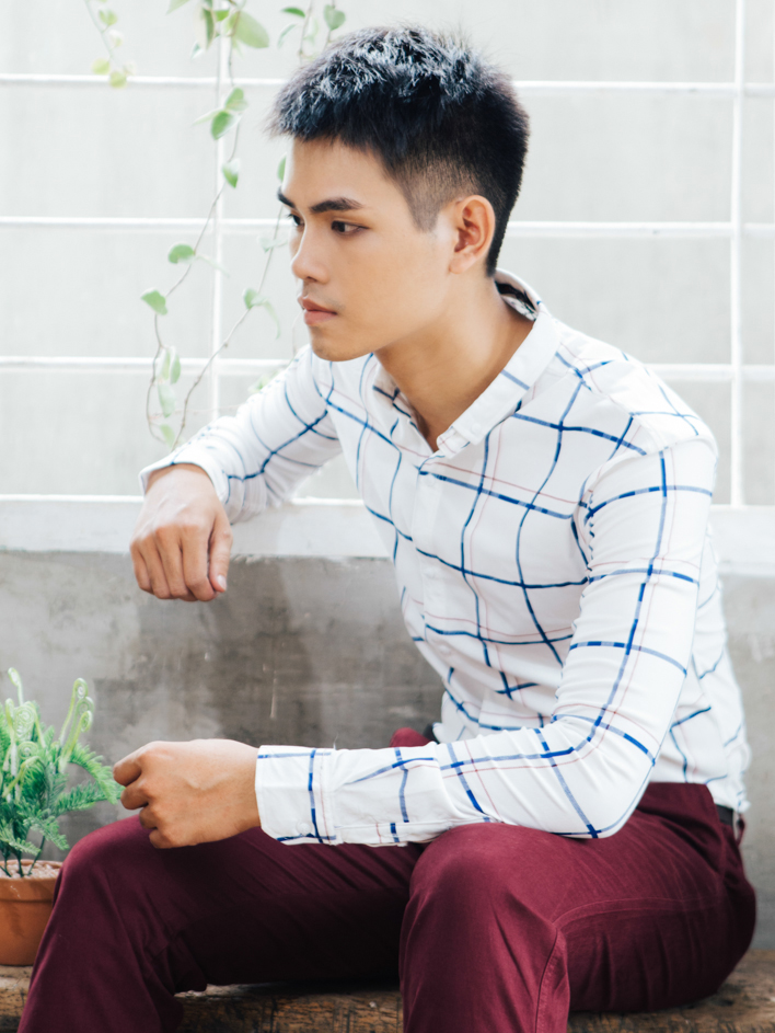 ao so mi ca ro xanh den asm830