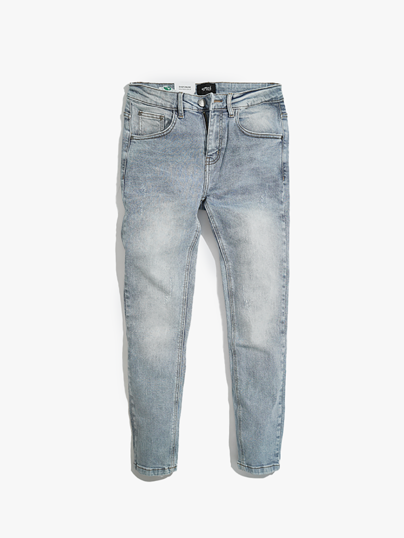 quàn jeans xuóc form slimfit qj009 mau xanh