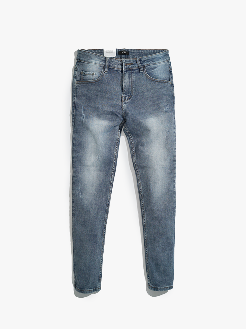 quàn jeans xuóc form slimfit qj010 mau xanh