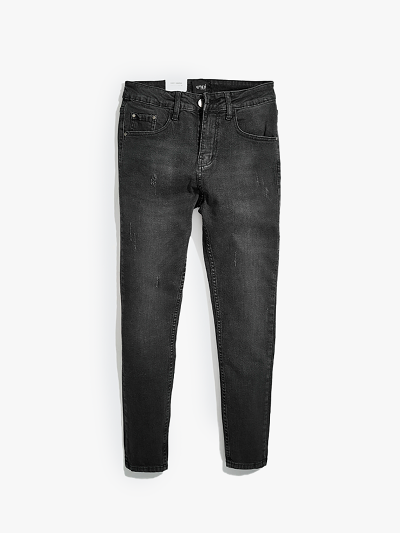 quàn jeans xuóc form slimfit qj013 mau xam chuot