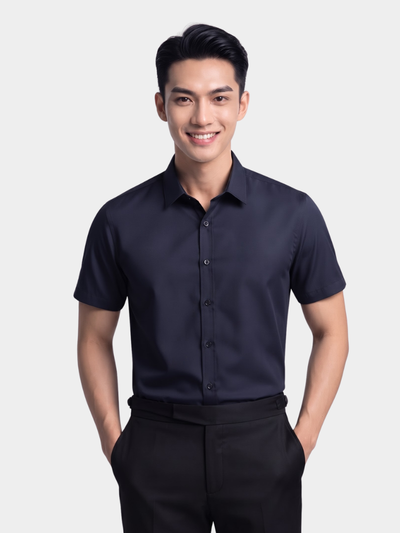 ao so mi tay ngan tron sm087
