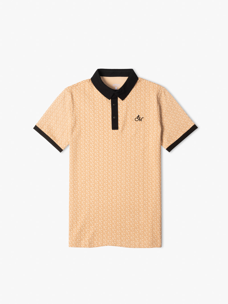 ao polo in hoa tiet slimfit 4m po100