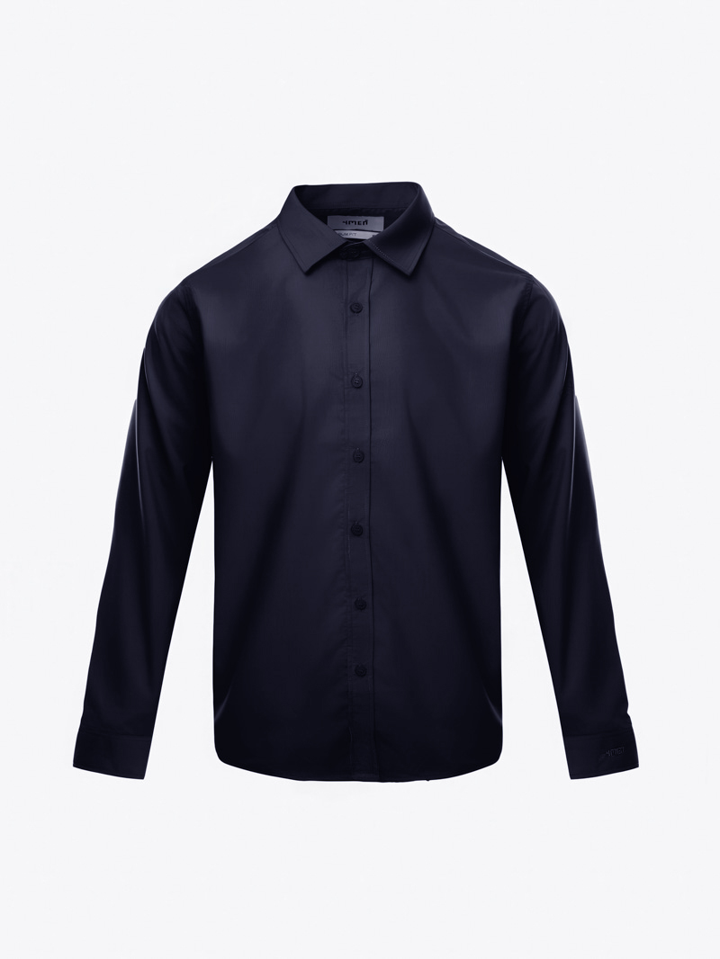 ao so mi tron vai modal it nhan form slimfit sm079