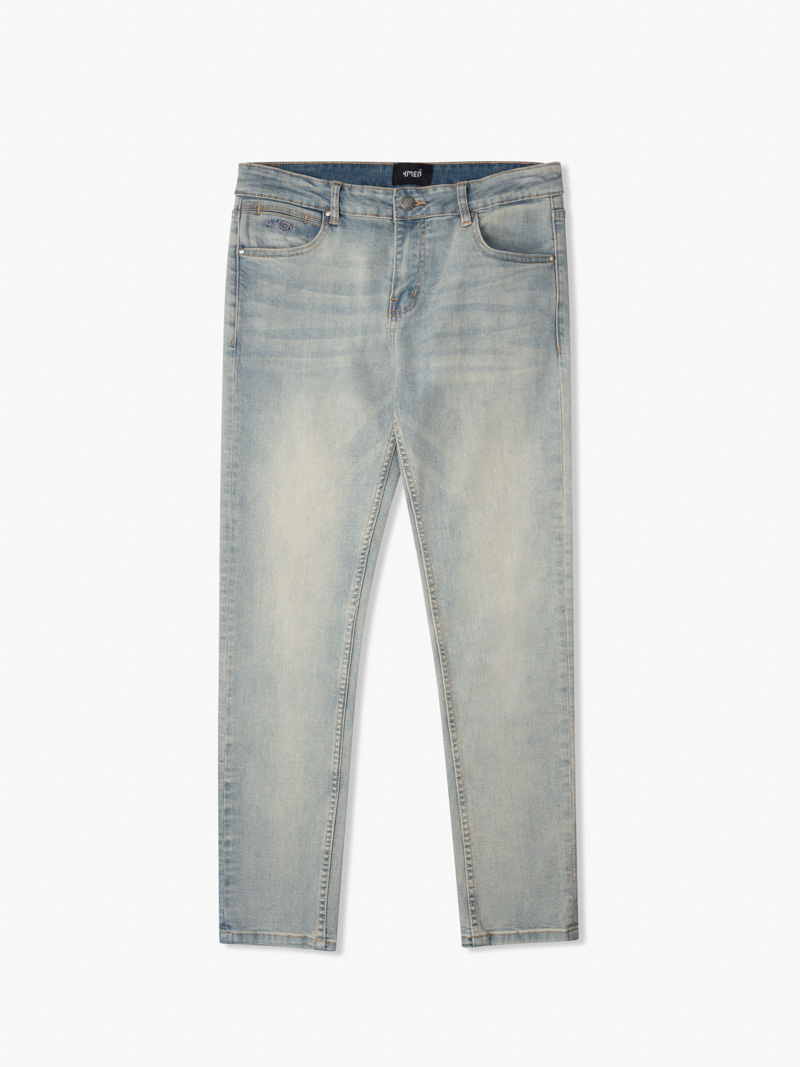 quan jeans wash wave form slimfit qj085