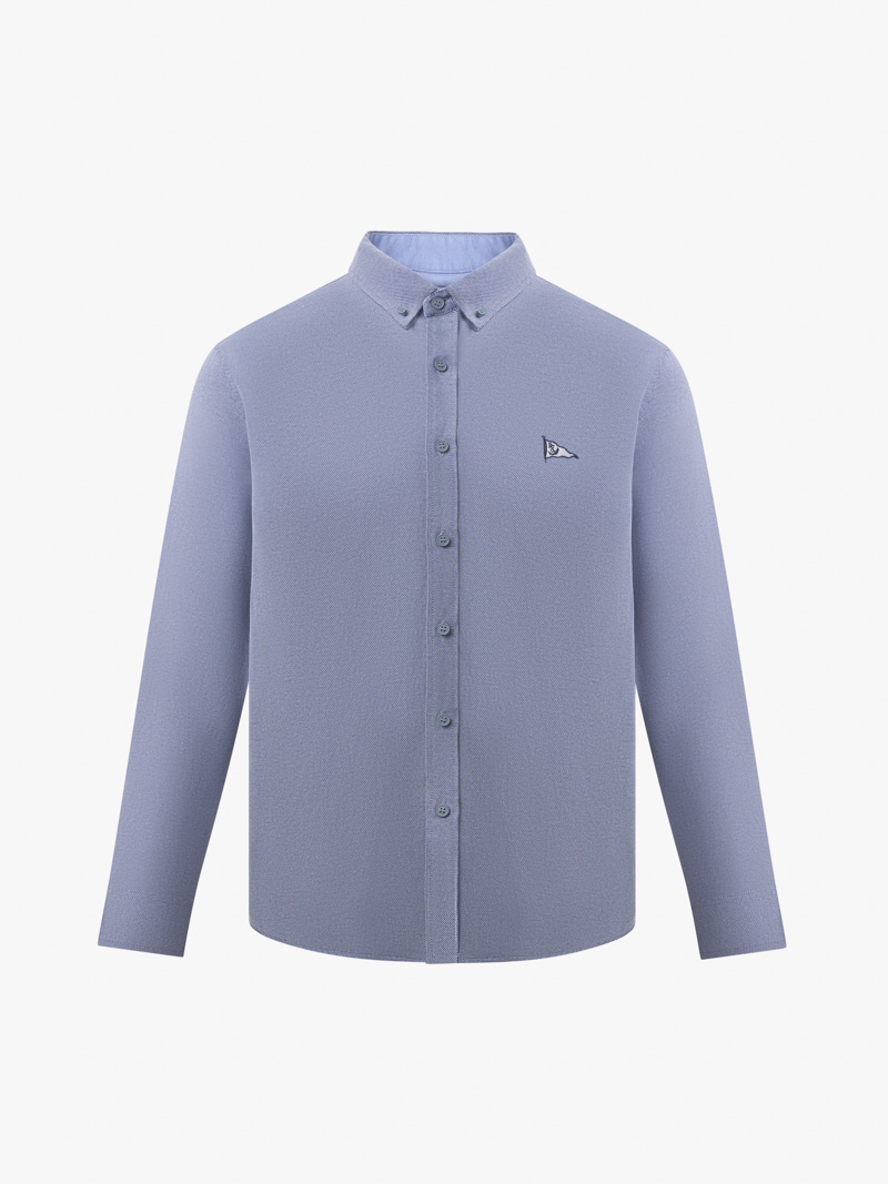ao so mi oxford co button-down theu nguc form regular sm149