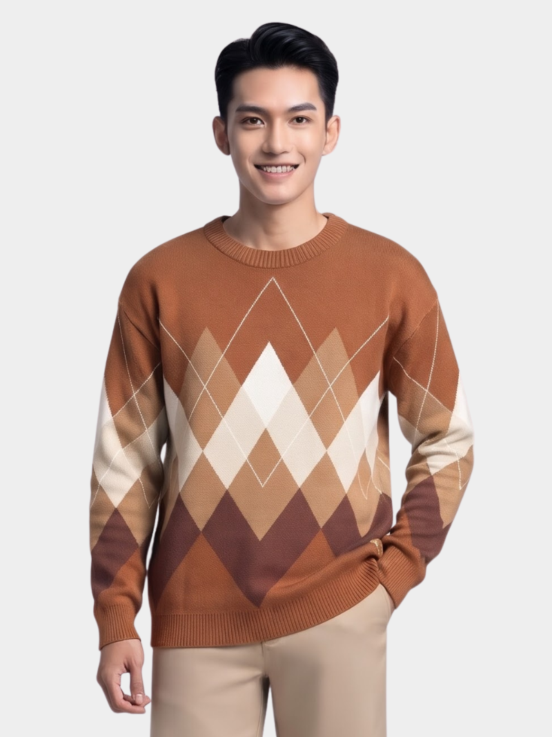 ao len tay dai det hoa tiet qua tram form regular al012