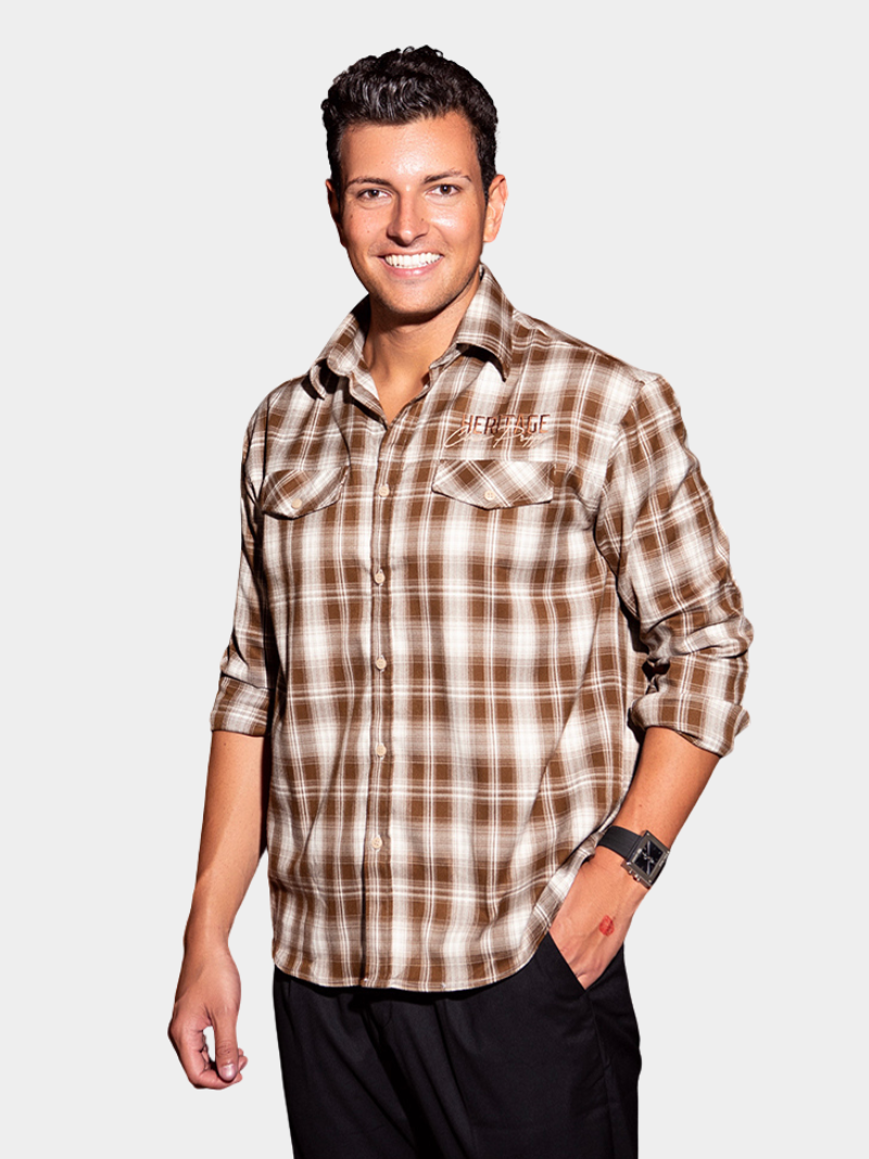 ao overshirt vai caro flannel theu heritage form loose sm167