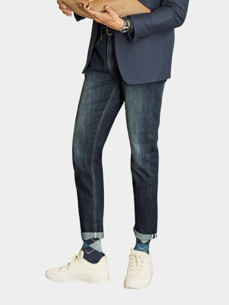 quan jeans theu 4men club ra tui sau form slimfit qj105