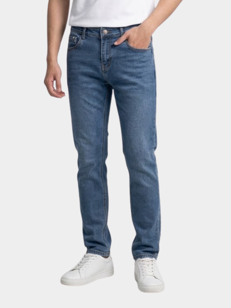 quan jeans tui dong ho kieu trang tri day soc form slimfit qj103
