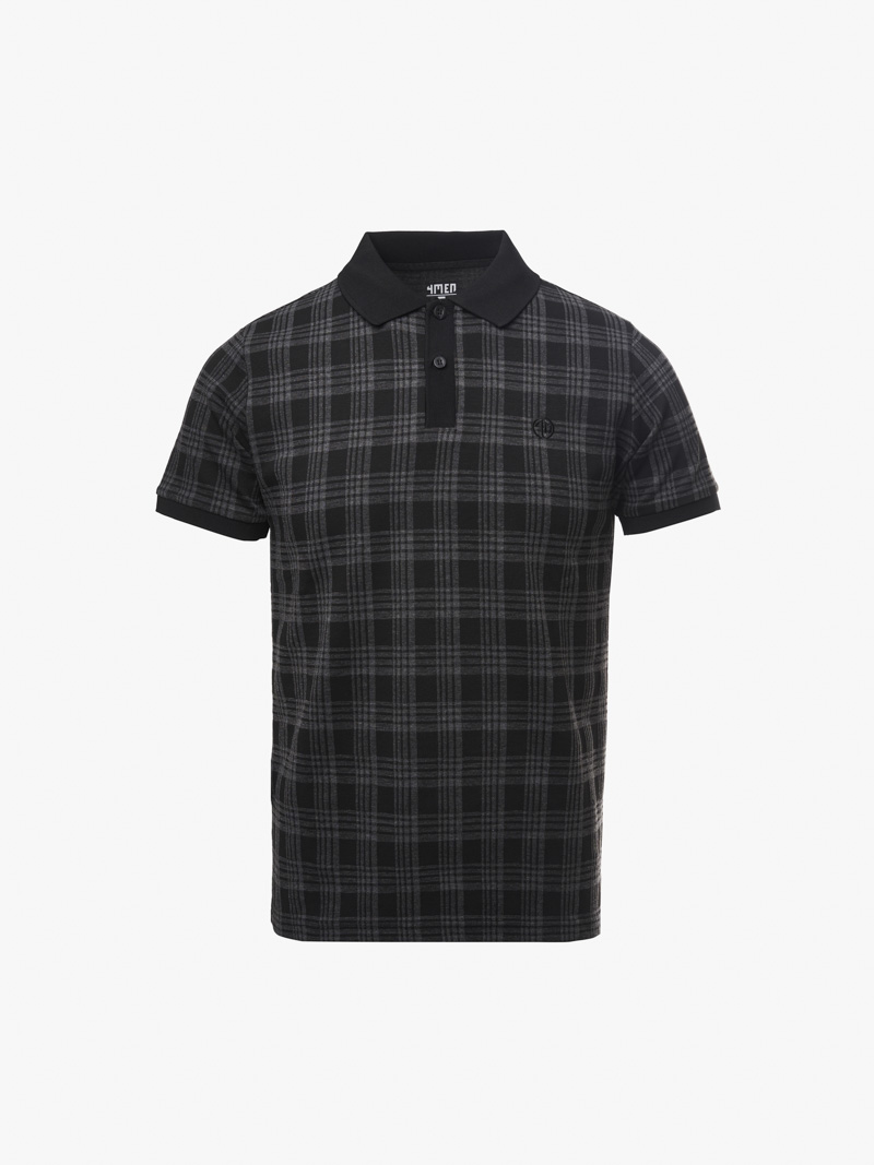 Áo Polo Caro Thêu Logo 4M Tròn Ở Ngực Form Slimfit PO154