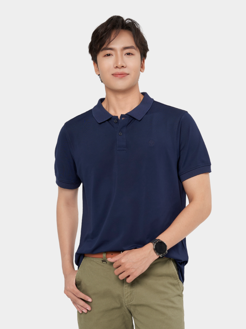 ao polo theu logo tron 4m form slimfit po153