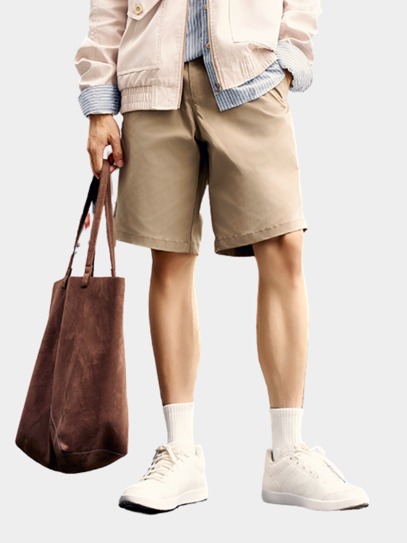 quan short kaki dieu ziczac o tui form regular qs063