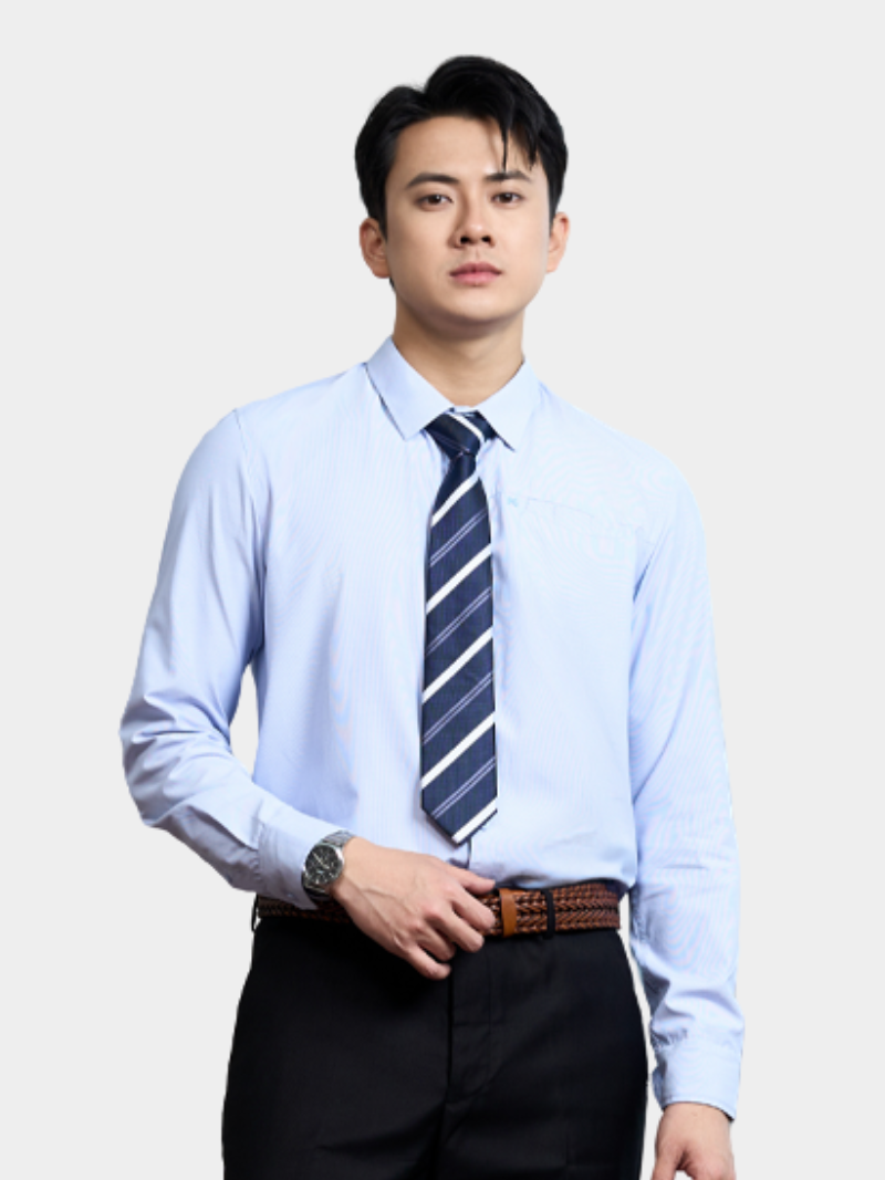 ao so mi soc han che nhan wrinkle x theu m o tui form slimfit sm174