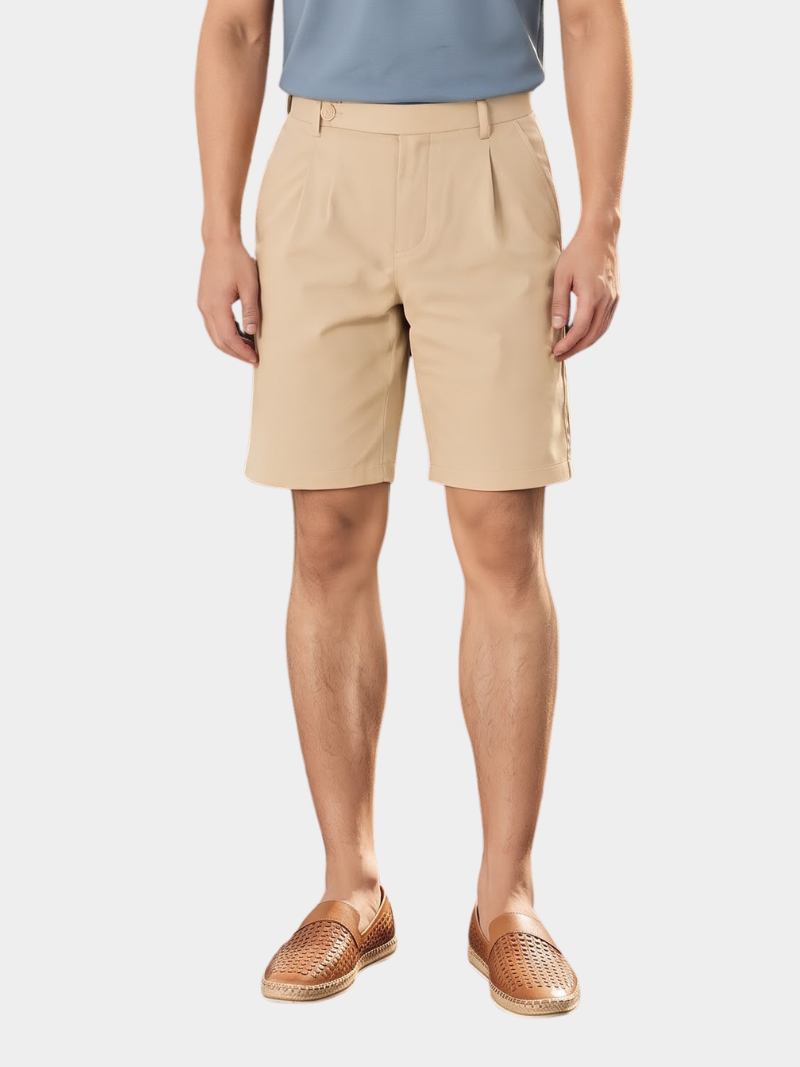 quan short linen xep ly form straight qs070